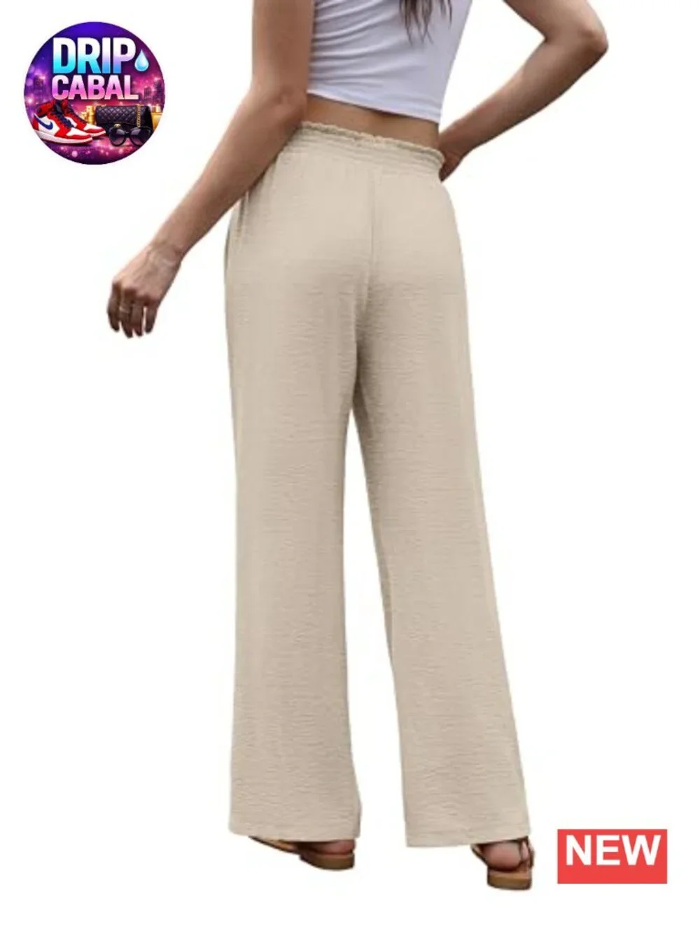 Wide Leg Palazzo Pants for Women High Waist Side Pockets Summer Flowy Lounge